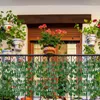 Dekorative Blumen erweiterbare künstliche Efeu Hedge Grüne Blatt Zaun Panel Kunstschutz Bildschirm für Wallhaus im Freien Garten Balkon