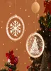 Singolo natale 3d appeso a sospensione rotonda finestra decifulgo decifulgo snow santa stella corda di Natale layout layout luci decorazioni DBC5838843