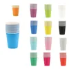 Kubki jednorazowe słomki 200pcs czyste kolorowe papierowe sok sok