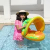 Circolo di nuoto per bambini a galleggiante per neonati Circolo di piscina gonfiabile con piscina con armoni solare Summer Beach Party Toys 240510