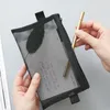 Förvaringspåsar Transparent A4/A5/A6 Mesh Dragkedja Pouch Clear Document Bag Book File Mappar Stationera Pencil Case Makeup