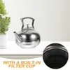 Dinnerware coloca o bule com infusor removível em aço inoxidável panelas de chá de chá de fogão assobia as caldeiras de água de teakettle folhas soltas