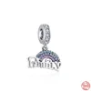 925 Sterling Silver Fit Pandoras Charms Bracelet Perles Charme Jewelry Pendant Boy Girl Sparkling Mom Bead Sisters