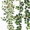 Fiori decorativi 1 pcs da 80 cm Mini piante verdi artificiali appesi foglie di edera foglie di rosa vite fai da te giardino da giardino a parete decorazione