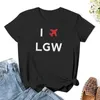 Polos pour femmes j'aime London Gatwick LGW T-shirt Vêtements d'été Vêtements esthétiques Femme T-shirts mignons pour femmes