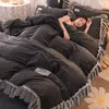 Beddengoed sets Noordse winter dik wasbaar wasbare sexy warme set luxe mode zacht romantisch ontwerp juego de sabanas beddecoratie ec50ct