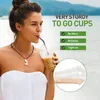 Одноразовые чашки соломинка прозрачная пластика с выдвижными крышками Парфайт для мороженого кофейные напитки