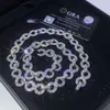 Nouveau design Bijoux Bracelet hip hop 13 mm Sterling Sier Iced Out Cuban Link "8" Shape Rapper Chain