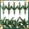 Fleurs décoratives 6pcs Simulation Plante Pine Neignele Fake Green Home Artificial Artificial Decor décoration de Noël Decoration festive