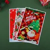 Enveloppe-cadeau 10 PCS Sac à biscuits de bonbons de Noël mignon de Noël de Noël pour le Père Noël pour la maison pour une année en plastique emballage
