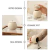 Bouteilles de rangement café en céramique pot bonbon bocal décoratifs avec couvercles en céramique