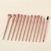 2024 Nouveau 12pcs Beaucoup de pinceaux roses à l'œil de la licorne rose Set Wood Eyeliner Earnrow Eyeshadow Brushes Set Cosmetic Beauty Maquiagem Tools pour les amoureux de l'Unicorn