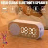 デスクLntelligent Clock BluetoothスピーカーFMラジオ目覚まし時計オーディオHDミラースクリーンサポートベッドルームクロックのTFカード240512