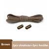 Skodelar 1 par elastiska ingen slips skosnöror runda snören för kvinnor man sneaker strängar snabba lata cordones zapatillas