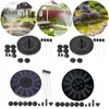 Garden Decorations 1.2W/1.4W 5LED Solar Bird Bath Fountain Pump With 7 Nozzle Floating Powered Water For Pool Pond