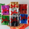 Enveloppe cadeau 700pcs / pack Metallic Wire Twist Lies Candy Sac Câteau de boulange