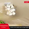 Keukenopslag Wandgemonteerde organizer doos knoflook transparante mand wandverwangende kleine muur gemonteerd met haak voor slaapzaal