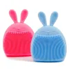 1 PC Rabbit Shape Silicone Face Limpeza Pincel para lavar o produto Face Porte Limpador Esfoliador Face Scrub Brush Cuidado com a pele