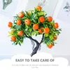 Fiori decorativi albero di frutta artificiale finta arancione piante interne simulazione bonsai decors di plastica ufficio mini