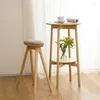 Cuisine rangement léger luxe petit bar en bois de bois de chaise solide semi les selles simples simples