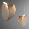 Chandelins Log Criativo Moderno Luz de Arte de Madeira Simples