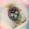 Popular womens mens watches business casual clock japan quartz movement full stainless steel day date colorful diamonds ring watch Relogio Feminino gifts