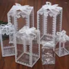 Geschenkverpackung 10pcs transparente PVC -Box -Spitzenboxen für Verpackung von Stamm -Colum -Apfel -Keksen Babyparty Geburtstag s