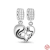 925 Sterling Silver Fit Pandoras Charms Bracelet Perles Charme Jewelry Pendant Boy Girl Sparkling Mom Bead Sisters