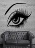 Big Eye Lashes Vinly Wall Stickers Sexiga vackra kvinnliga ögonvägg Dekalinredning Hemvägg Mural Hem Design Art Sticker2928962