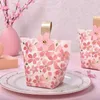 선물 랩 20 도매 간단한 웨딩 캔디 상자 체리 꽃 분홍색 가방 작은 종이 giftsq240511