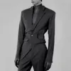 Herrenanzüge HKSH 2024 Frühling Herbst Fashion Dark Style Asymmetric Hollow Out Design High Sense Blazer Coat Women Office Lady Tops HK1223