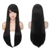 Cosplay wig color versatile long straight hair anime costume styling headband 80cm anime straight hair