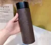 500 ml de thermos intelligents Mugs Vintage Lettre de bouteilles d'eau imprimées Fashion LED Température Thermoses avec Box5425273
