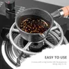Sartenes sartén de hierro fundido wok calentador mini huevo freír salsa de sopa hirviendo alimentos derretido mando de madera