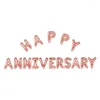 Dekoracja imprezy szczęśliwe rocznicowe balony - litery w różowym złocie - idealne na imprezy rodzinne i rocznice
