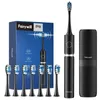 Fairywill P11 Sonic Whitening Elett Toothbrush充電式USB充電器Ultra強力な防水8ヘッドと1旅行ケース240511