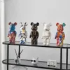 Objets décoratifs Artistic Colorful Grafes Bear Statues and Sculptures Nordic Home Living Room Decorrines For Interior Desk Accessories Toy T230710