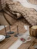 Table Runner Natural Cotton Burlap Splicing Splicing Bohemian Style Tables Runner With Tassels Dining Wedding Home Decor 240509