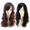 Perucas perucas feminino preto gradiente vermelho peruca penteado dourado capa de cabeça de cabeça