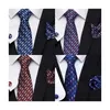 Neck Tie Set Wholesale Tie Mandkerchief Pocket Clares Cuffer Link Set Tie Clip Coldie Malence Accessoires de vêtements Mâle Polka Dot Fit Group