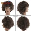 Mannequin Heads Professional human model head with real hair African training woven shape Q240510