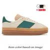 Gazelle Bold Chaussures féminines Cream Collegiate Green Pink Gum Solar Orange White Black Off White Gazelles Platform Sneakers Trainers