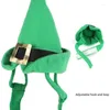 APPACEL DOG ST PATRICK'S DAY CAT CAT avec collier Funny Pet Headpice Sharp Pointed Green Costume Accessoires Noël
