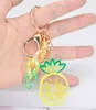 Keychains Summer Girl Key Chain Watermelon Ananas Strawberry Rings Charm Holder Women039S Bag Keychain för bilnycklar8252988