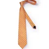 Set à cravate de cou 2018 Nouvelle arrivée 12 styles liens en soie pour 8,5 cm de couleur orange nouties pour les affaires de mariage