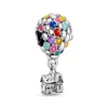 925 Sterling Silver Fit Pandoras Charms Bracelet Perles Charme Nouveau produit Couleur Rainbow Balloon Coeur