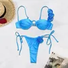 Bikini Sling Bikini pour femmes en dentelle florale avec un dossier de soutien-gorge Breau Brief