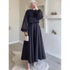 Muslimische Blumen -Solid -Röcke Twopiece Set Women Ramadan Gebet Dubai Türkei Naher Osten Langer Laternenhülle Top -Rockanzug 240507