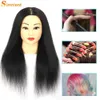 Głowy manekinowe Simnient 100% sztuczne włosy ludzka głowa z stylistyką solo fryzjerka wirtualna lalka używana do ćwiczeń fryzur Q240510