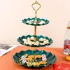 Assiettes à 3 niveaux Plaque de fruit Cupcake Stand Solder Desserts Snack Candy Buffet Tower pour le plateau de dessert de gâteau de fête de mariage